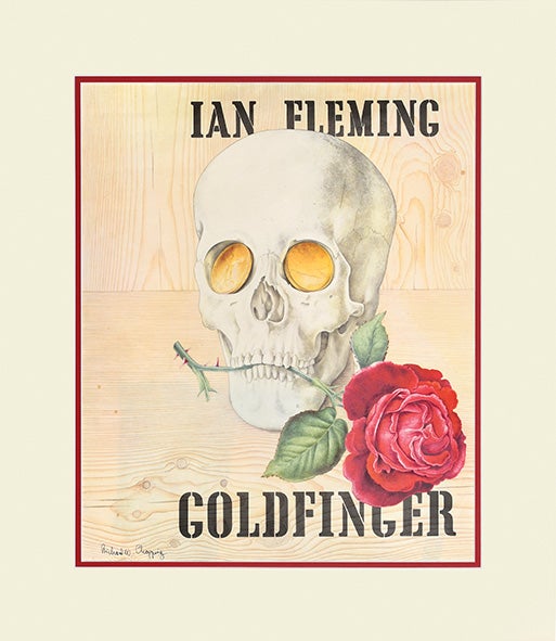 Item #155915 Goldfinger artwork. An original full-colour proof of the front cover illustration for the 1959 novel. Ian - CHOPPING FLEMING, Richard.