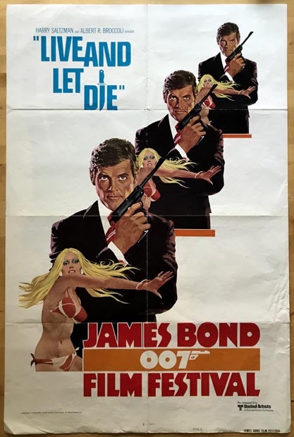 MOVIE POSTER Live and Let Die. James Bond 007 Festival style A by Ian  Lancaster FLEMING on James Bond First Editions