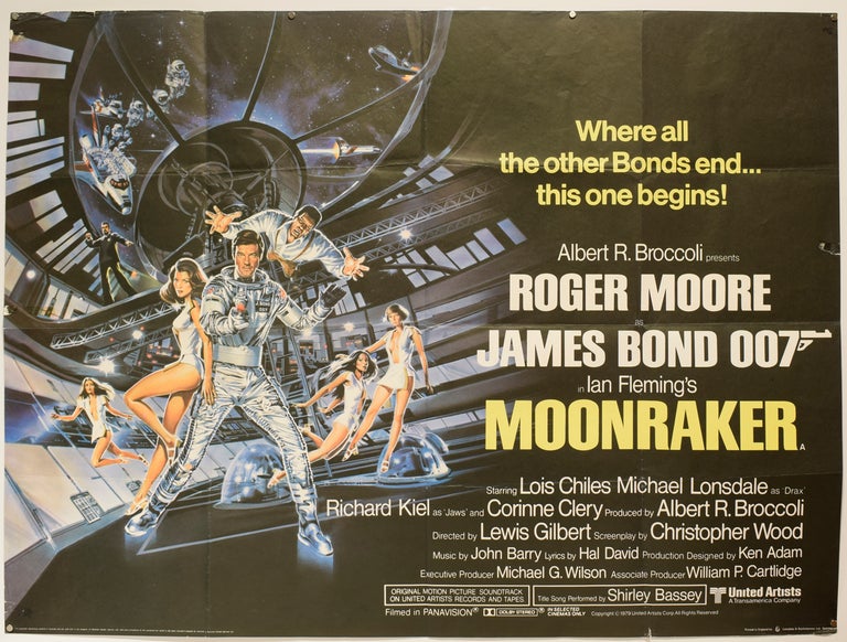 Item #60324 [MOVIE POSTER] Moonraker. Ian Lancaster FLEMING.