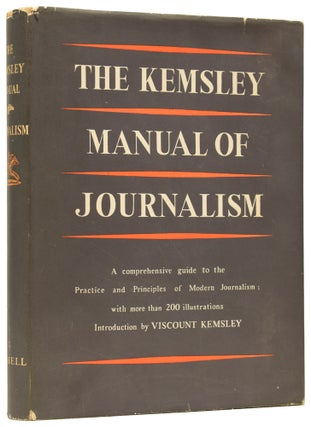 Item #60677 The Kemsley Manual of Journalism. Ian Lancaster FLEMING