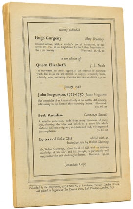 'Where Shall John Go? -Jamaica' [in] 'Horizon' Magazine. Edited by Cyril Connolly Vol.16, No.96, December 1947.