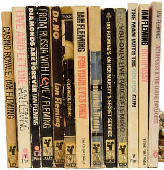 Ian Fleming's James Bond novels: the complete paperback film tie-in editions. Dr. No; From Russia With Love; Goldfinger; Thunderball; Casino Royale; You Only Live Twice; On Her Majesty's Secret Service; Diamonds Are Forever; Live and Let Die; The Man with the Golden Gun; For Your Eyes Only; Octopussy, The Living Daylights.