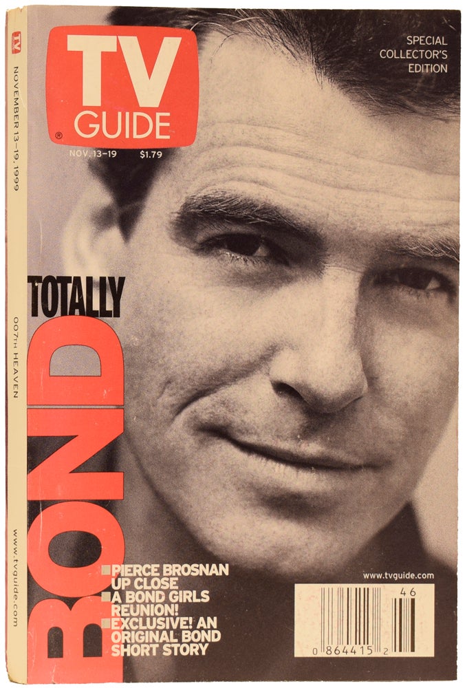 Item #65148 [James Bond] Live at Five. In 'TV Guide' Magazine. 13-19 Nov.1999. Raymond BENSON, born 1955.