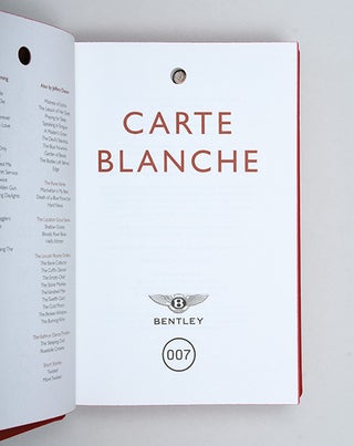 Carte Blanche. 'Bentley Edition' with engraved bullet and paper wrapper.