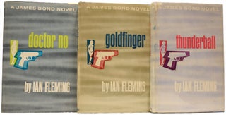 Dollar Mystery Guild Uniform edition of the James Bond novels. A complete set. Comprising Casino Royale, Moonraker, From Russia With Love, Dr. No, Goldfinger, Thunderball, The Spy Who Loved Me, You Only Live Twice and The Man with the Golden Gun (all that were published).