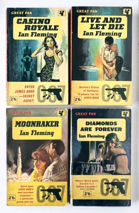 Ian Fleming's James Bond novels, the complete 'Great Pan' Yellow Band paperback series. Comprising: Casino Royale, Live and Let Die, Moonraker, Diamonds Are Forever, From Russia With Love, Dr. No, Goldfinger, For Your Eyes Only (short stories inc. From A View To A Kill, Quantum of Solace).
