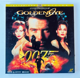 Item #66841 Ian Fleming's James Bond. Two Laser disc video recordings (Goldeneye, Tomorrow Never...