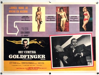 Item #66865 [Goldfinger, United Artists, 1964] 007 Versus Goldfinger. Mexican Lobby card. JAMES...