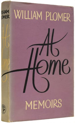 Item #67093 William Plomer At Home. Memoirs. William PLOMER